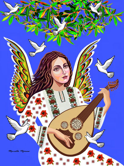 The Angels’ Symphony of Peace - a Digital Art Artowrk by Marcelle Mansour